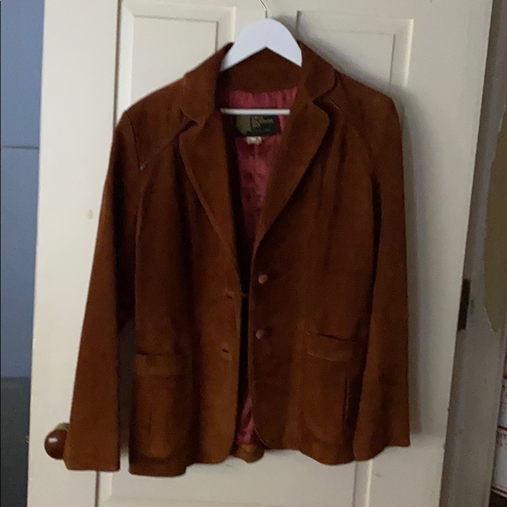 Vintage rust brown suede jacket size 12